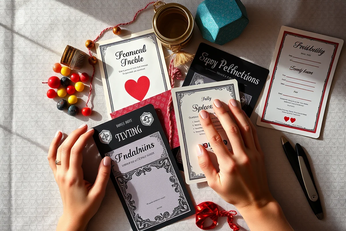affordable adult party games invitations favors — Affordable Adult Party Games Invitations Favors (the finished result)