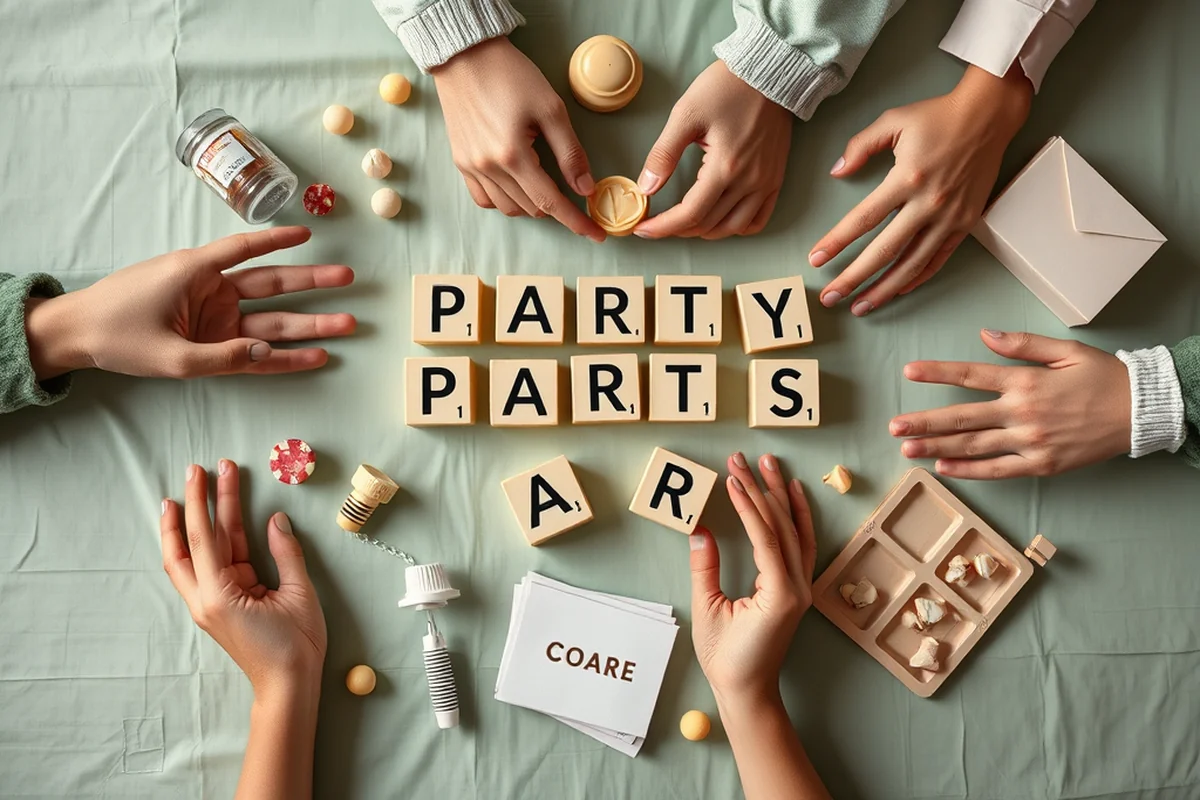 easy adult party games decor — Easy Adult Party Games Decor (the finished result)