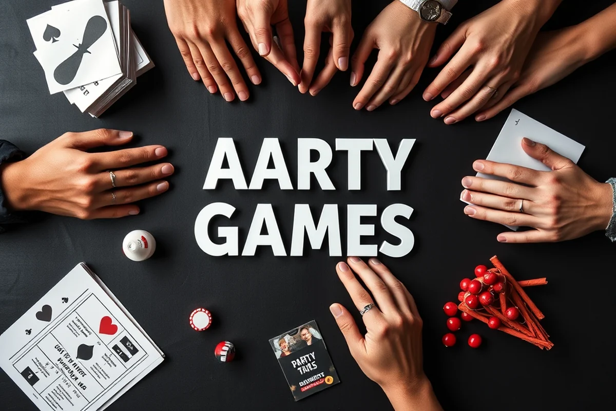 easy adult party games invitations — Easy Adult Party Games Invitations (the finished result)